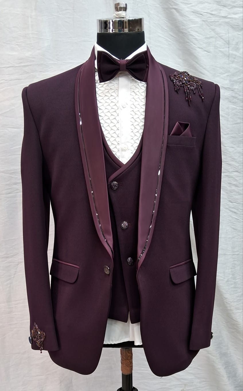 Violet Wedding Tuxedo Suit